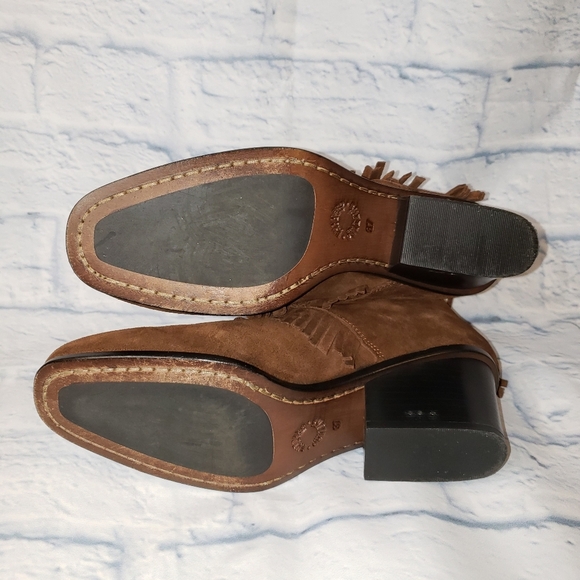 Buttero Suede fringe ankle booties size 37 - Picture 7 of 8